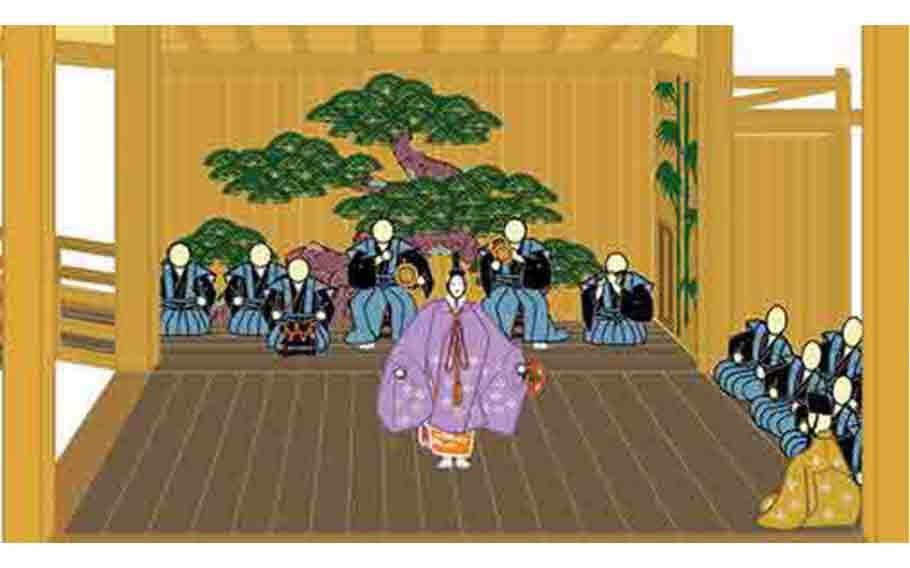 noh stage illustration